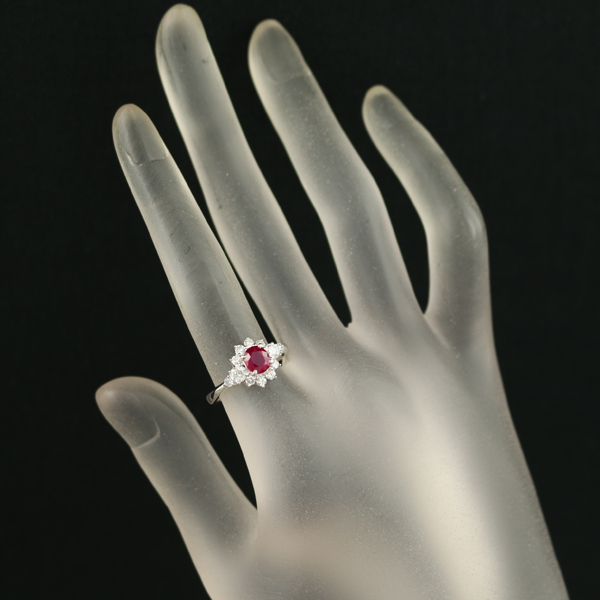 TASAKI タサキ リング ルビー 0.86ct ダイヤ ダイヤモンド 0.58ct クラシック 12号 Pt900 指輪 BLJ_画像6