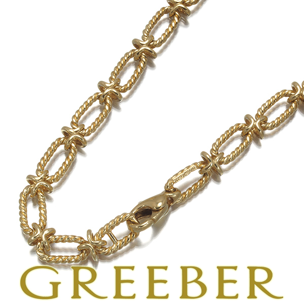 レア品 ティファニー チェーンネックレス 46cm 27g K14YG BLJ_画像1