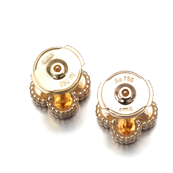 ヴァンクリーフ＆アーペル ピアス カーネリアン スウィートアルハンブラ K18PG BLJ_画像3