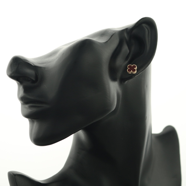 ヴァンクリーフ＆アーペル ピアス カーネリアン スウィートアルハンブラ K18PG BLJ_画像6