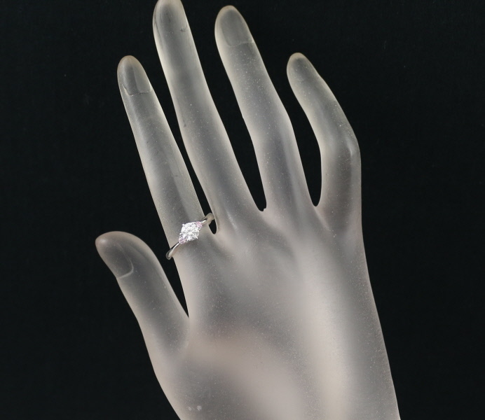 TASAKI タサキ リング ピンク&クリア ダイヤ ダイヤモンド 0.53ct/0.07ct ソリティア 12号 Pt900 指輪 BLJ 大幅値下げ品_画像5