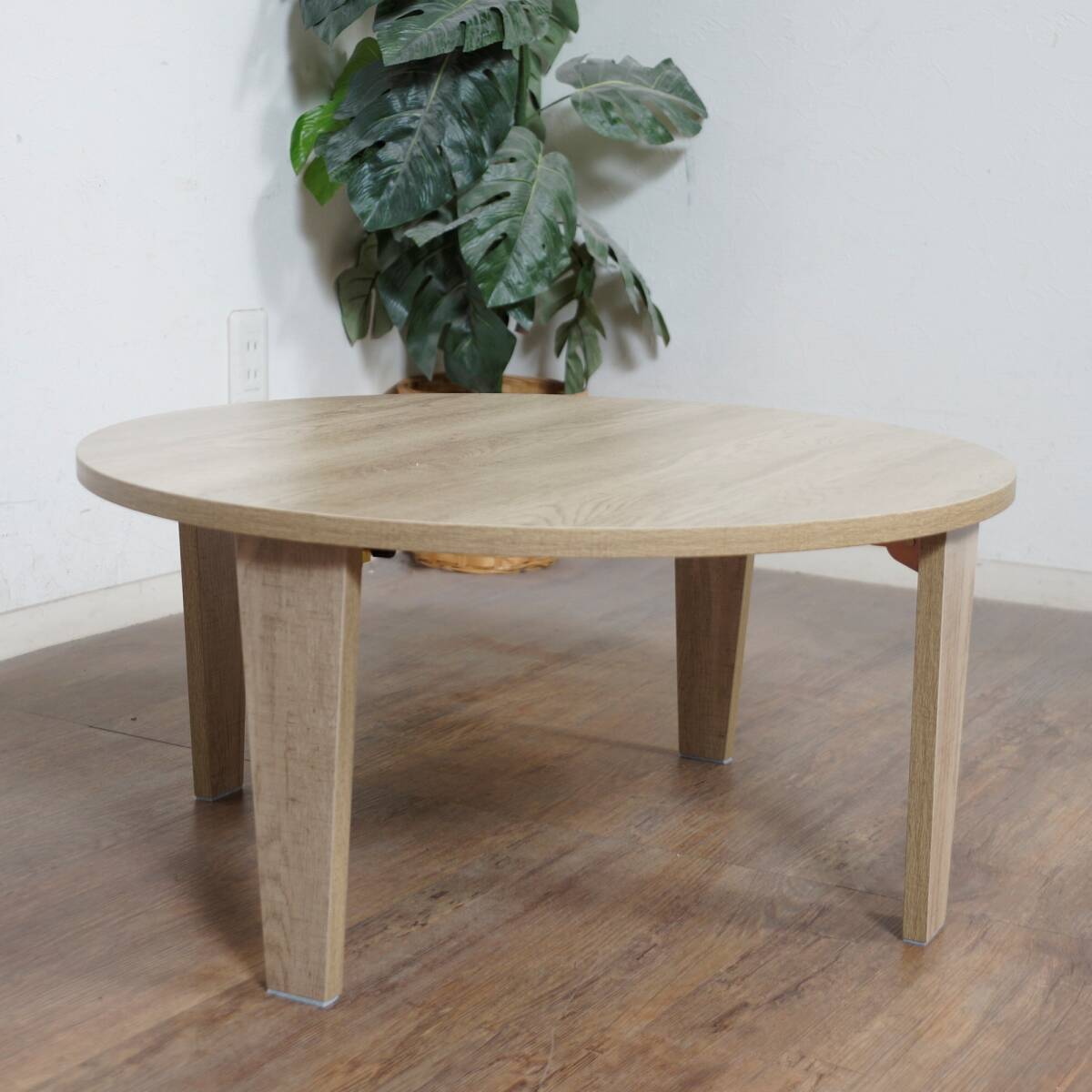 円卓 折りたたみ テーブル(約)幅88×奥行88 ちゃぶ台 完成品 新品・未使用】 円卓 折りたたみ テーブル(約)幅88×奥行88