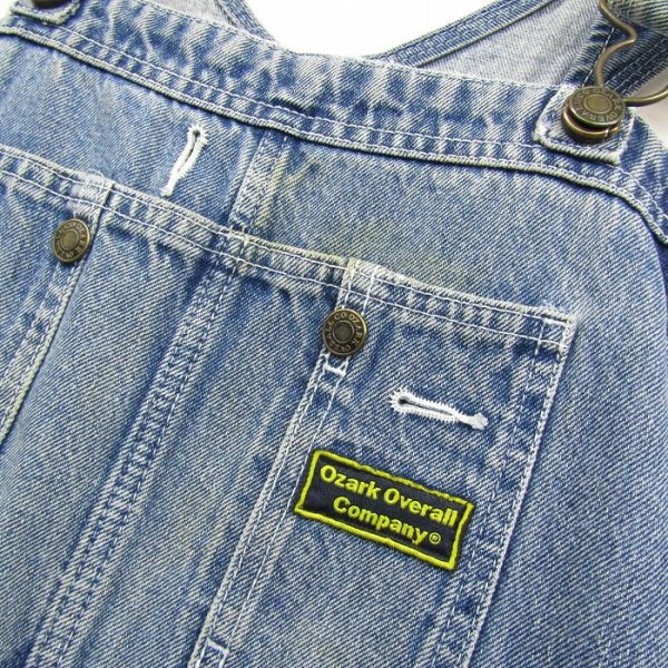 サイズ W40 L30 ozark overall company デニム オーバーオール サロペット ワーク ペインター 古着 ビンテージ 5S1501_画像4