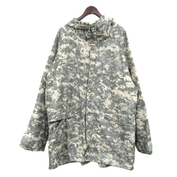 米軍実物 サイズ L U.S AIR FORCE PARKA RAINSUIT レインスーツ ジャケット ウッドランド カモ 迷彩 古着 ビンテージ ミリタリー 5S2601_画像1