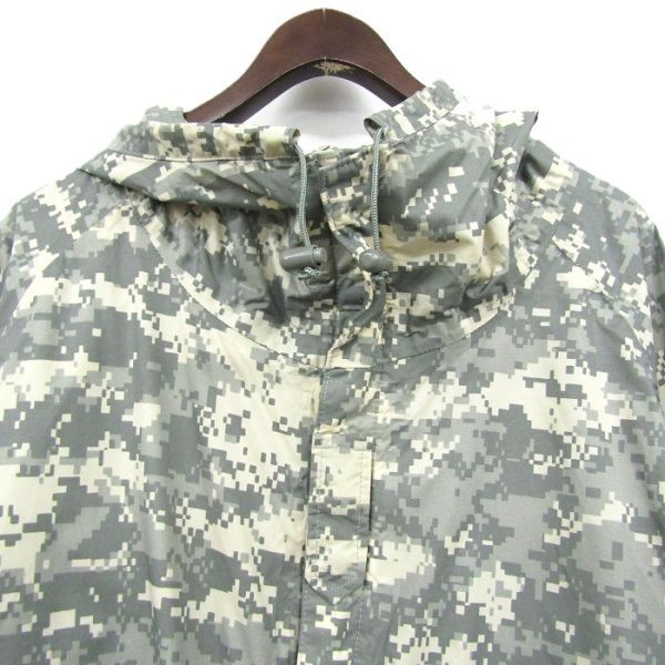米軍実物 サイズ L U.S AIR FORCE PARKA RAINSUIT レインスーツ ジャケット ウッドランド カモ 迷彩 古着 ビンテージ ミリタリー 5S2601_画像4