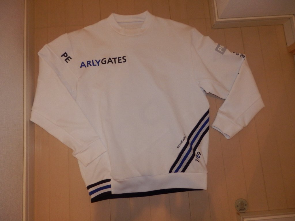 認識タグ有 美品★PEARLY GATES パーリーゲイツ★2024年モデル ジャガード クルーネック プルオーバー★サイズ5 L_画像1