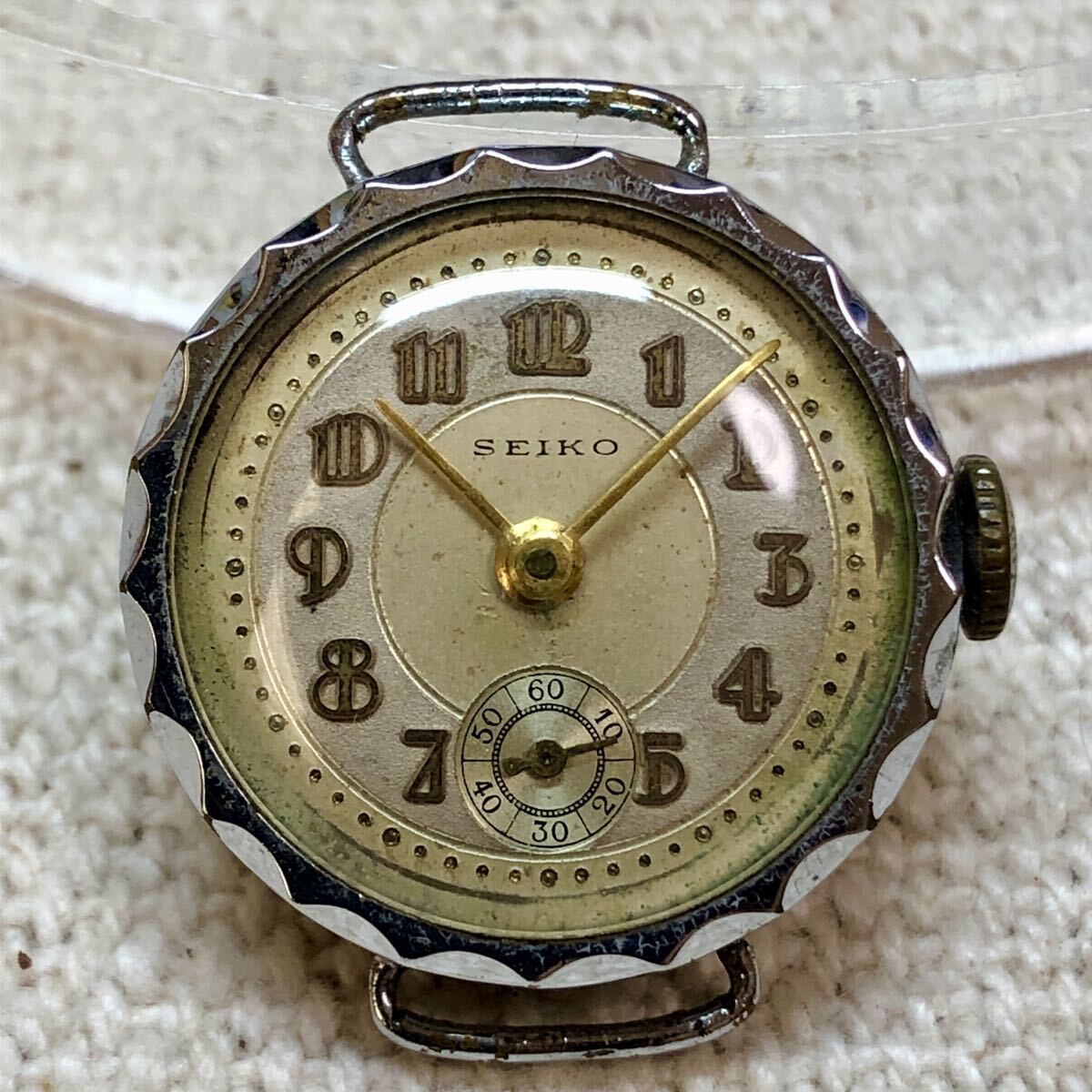貴重 変わり文字板1920年代 セイコー モリス型 MOERIS 8型 7石 精工舎 SEIKOSHA スモセコ vintageseiko antiqueseiko 101