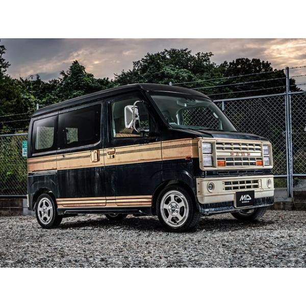 MIDホイールズ ガルシア シカゴ5 ホイール4本セット 12x4.0B 4H 100 ＋42 セミグロスブラック/ヴァーレイ+フランジポリッシュ/12インチ_画像3