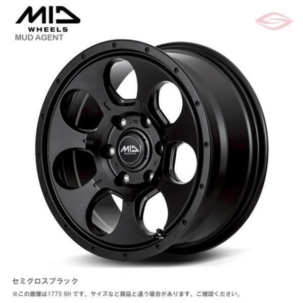 MIDホイールズ マッドエージェント ホイール4本セット 12x4.0B 4H 100 ＋40 セミグロスブラック/12インチ_画像1
