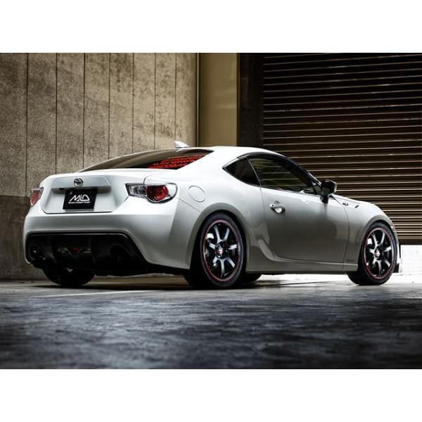 MIDレーシング R07 ホイール4本セット 17x7.0J 4H 100 ＋45 ブラック/リムレッドライン/17インチ_画像8