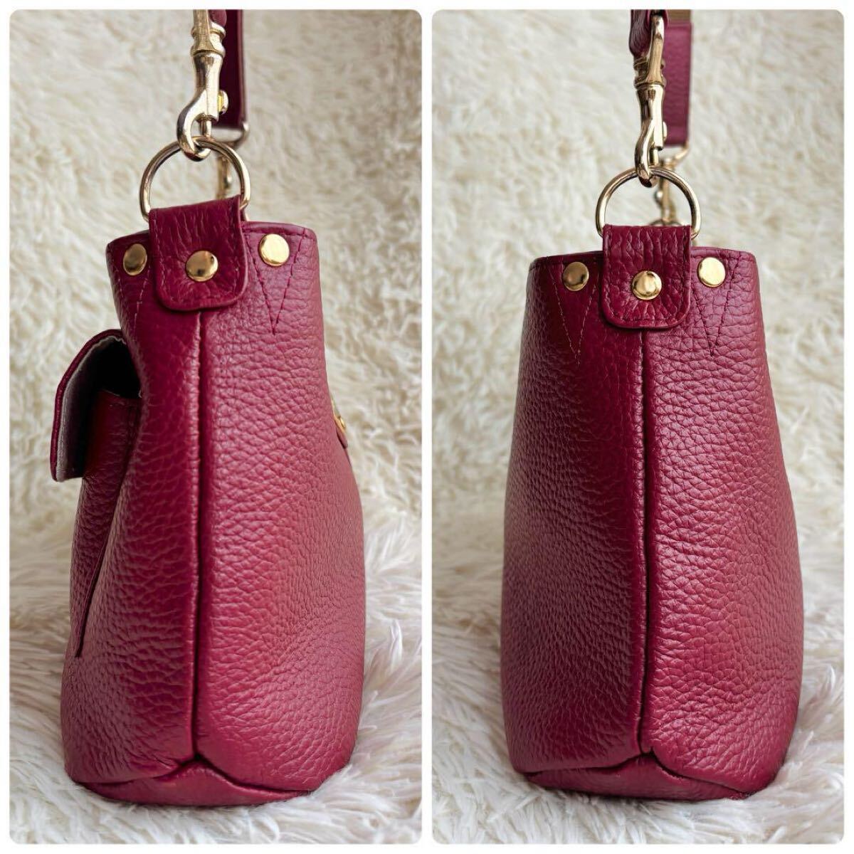 ATAO アタオ チヴィ 2way ショルダー ハンドバッグ レザー シボ革_画像3