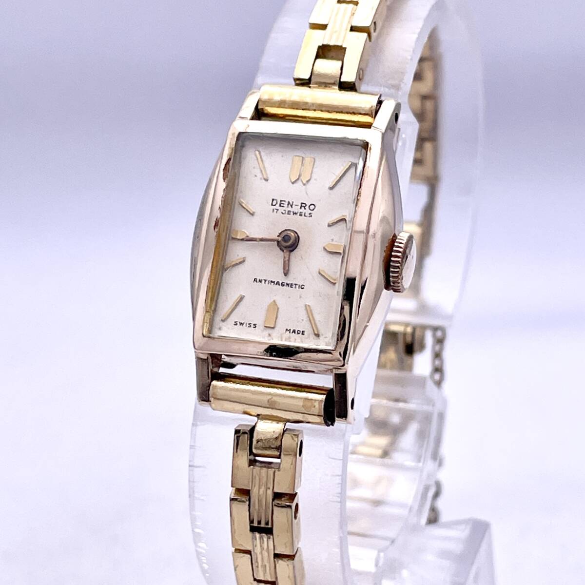 DEN-RO デンロ 75158 腕時計 レディース ウォッチ 手巻き 機械式 14K RGF 17JEWELS 17石 SWISS MADE スイス製 金 ゴールド P4414