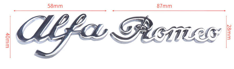 [1 пункт только ] Alpha Romeo 3D metal эмблема [alfa Romeo] знак Logo значок цвет : красный 