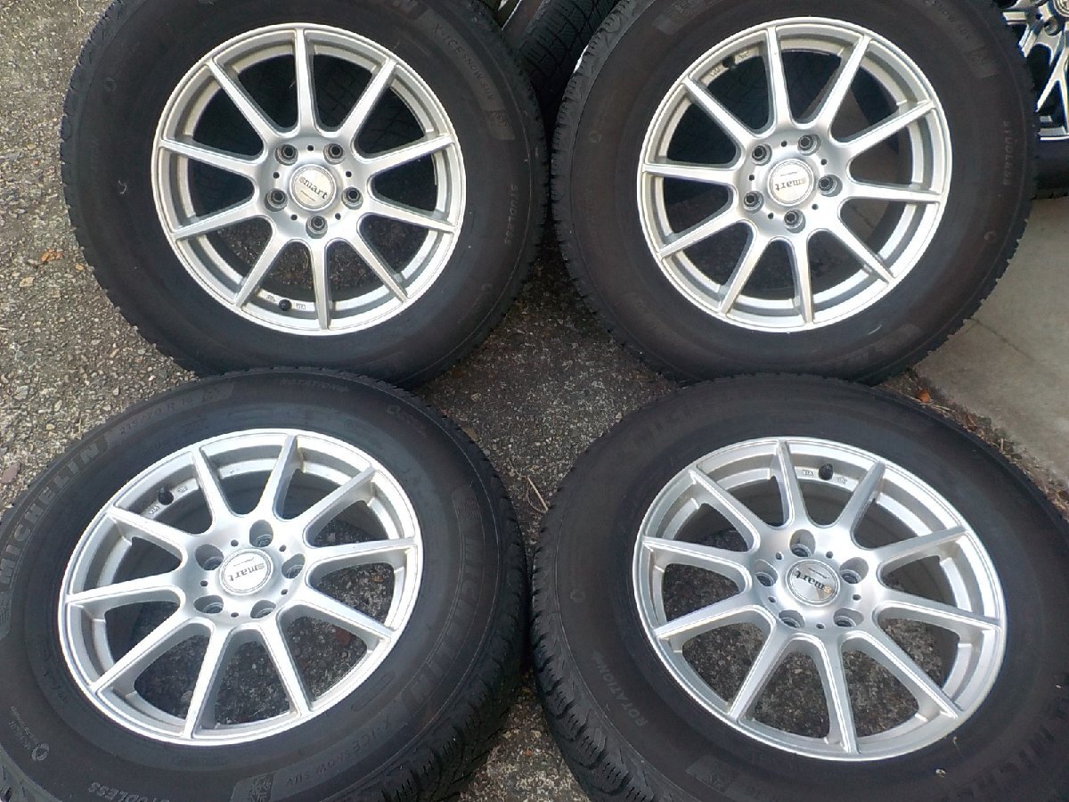 ■業者宛送料安 　国産デリカD5　アウトランダー　パジェロイオなどsmart16インチスタッドレス　6.5J　+42　215/70-16　2020年製■京都発_画像1