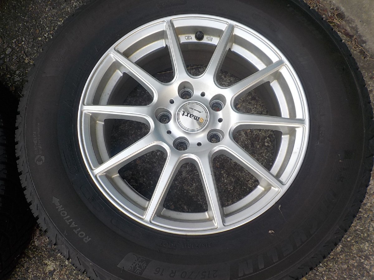 ■業者宛送料安 　国産デリカD5　アウトランダー　パジェロイオなどsmart16インチスタッドレス　6.5J　+42　215/70-16　2020年製■京都発_画像2