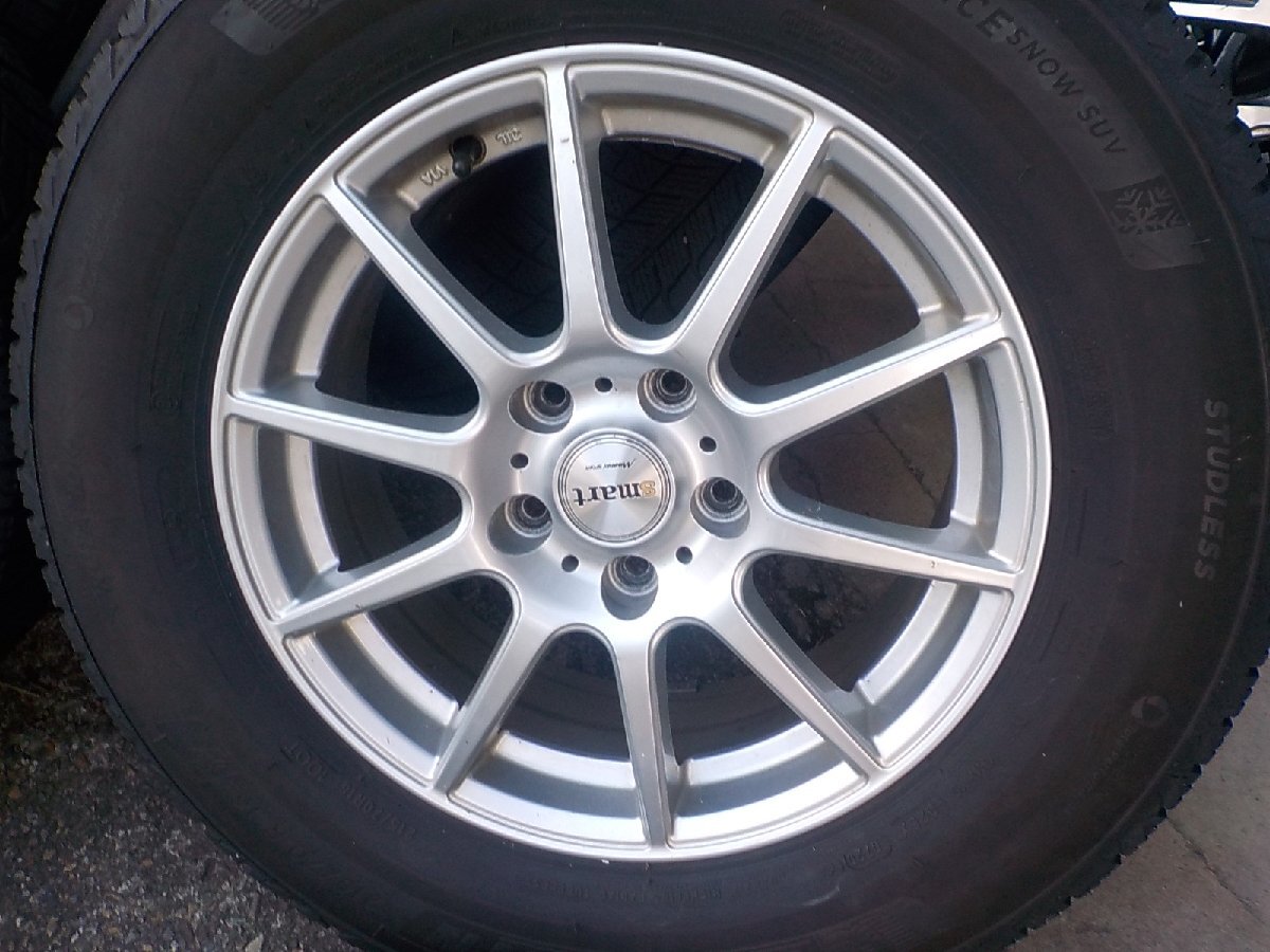 ■業者宛送料安 　国産デリカD5　アウトランダー　パジェロイオなどsmart16インチスタッドレス　6.5J　+42　215/70-16　2020年製■京都発_画像5