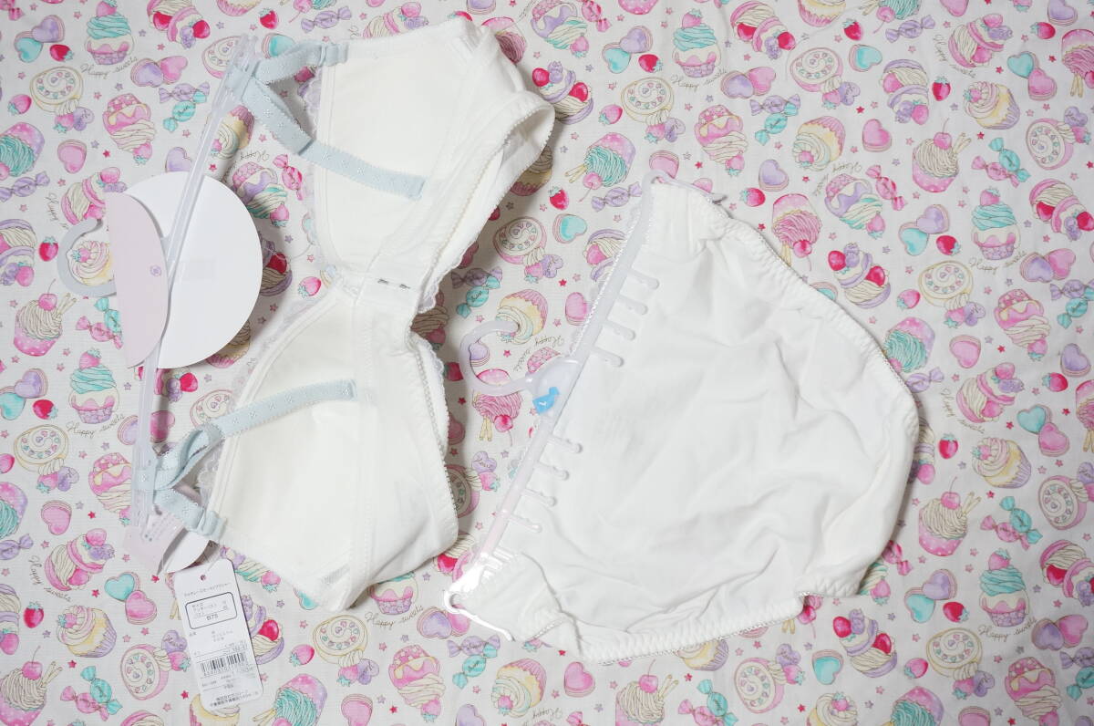 新品★大きめ特大 OLIVE des OLIVE オリーブ デ オリーブ ティーン下着 ティーンズブラ スクールブラジャー・ショーツ上下セット B75/L 7_画像2