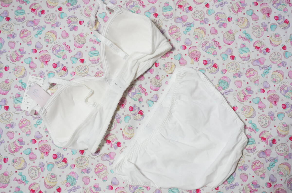 新品★大きめ特大 OLIVE des OLIVE オリーブ デ オリーブ ティーン下着 ティーンズブラ スクールブラジャー・ショーツ上下セット C75/L 3_画像2