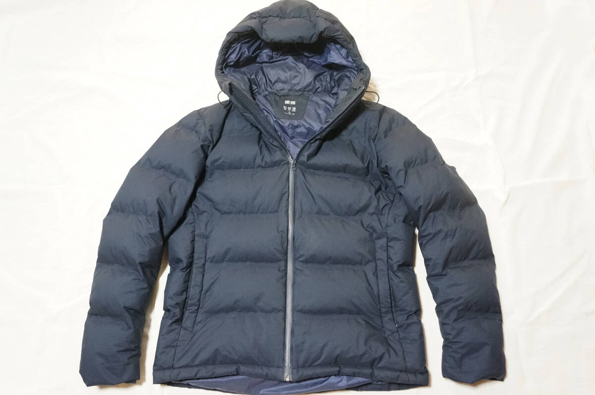 UNIQLO ユニクロ シームレスダウン ジャケット XL メンズ 311-172992(64-21) ダウン90% 紺 軽量撥水防風通勤登山_画像1