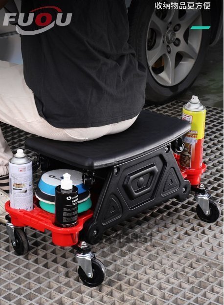 自動(dòng)車修理店研磨ベンチ自動(dòng)車美容洗車工具ベンチ取り外し可能シートスライド爬蟲類ベンチ専用
