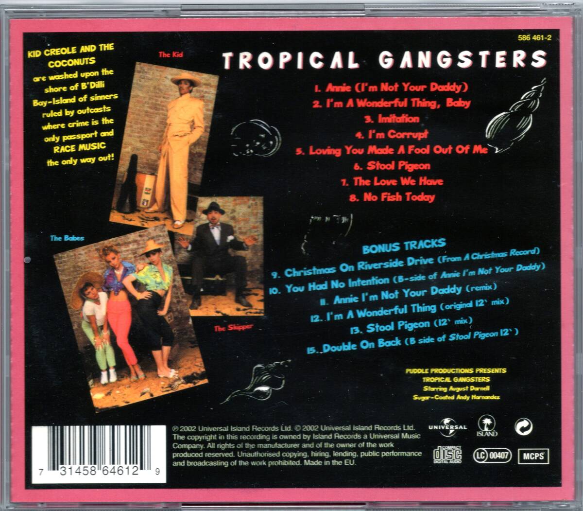 ☆KID CREOLE＆THE COCONUTS/Tropical Gangsters+6◆82年発表のトロピカルな超大名盤◇高音質リマスター仕様＆ボートラ+6曲＆激レア・廃盤_画像2
