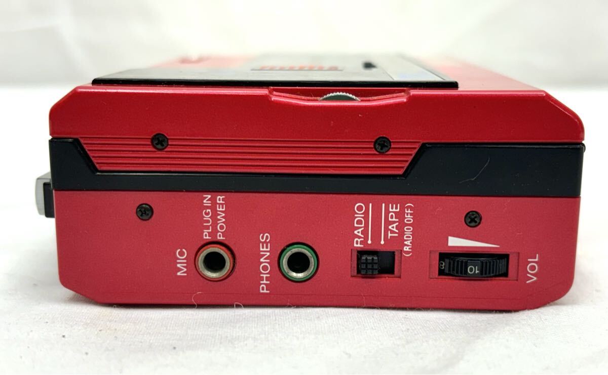 1円? ウォークマン SONY WALKMAN WM-F85 カセットテープ ソニー ポータブル プレーヤー レッド TV/FM/AM ラジオ 當(dāng)時物 ケース付 まとめて