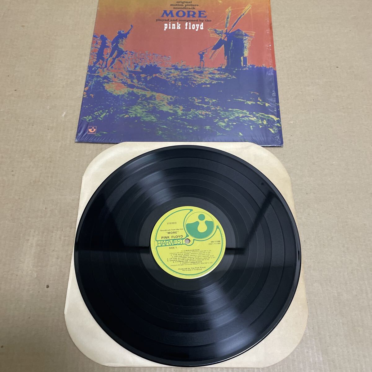 LP レコード　ピンクフロイド　アニマルズ　炎?あなたがここにいてほしい　モア　3枚　まとめ売り