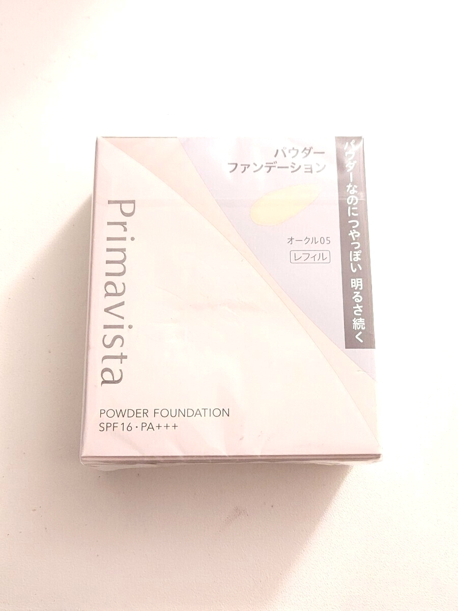 新品リニューアル ソフィーナ プリマヴィスタ ブライトチャージパウダー 標準色/オークル05 素肌感＆カバーファンデーション スポンジ付