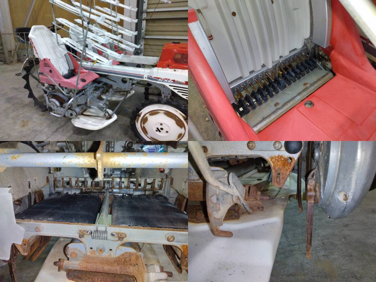 福島 みのる 田植機 RX-6 ６馬力 乗用 ポット式 ガソリンエンジン セルスタート 風(fēng)車マーカー ポット苗 店頭販売 農(nóng)機具市場 二本松 