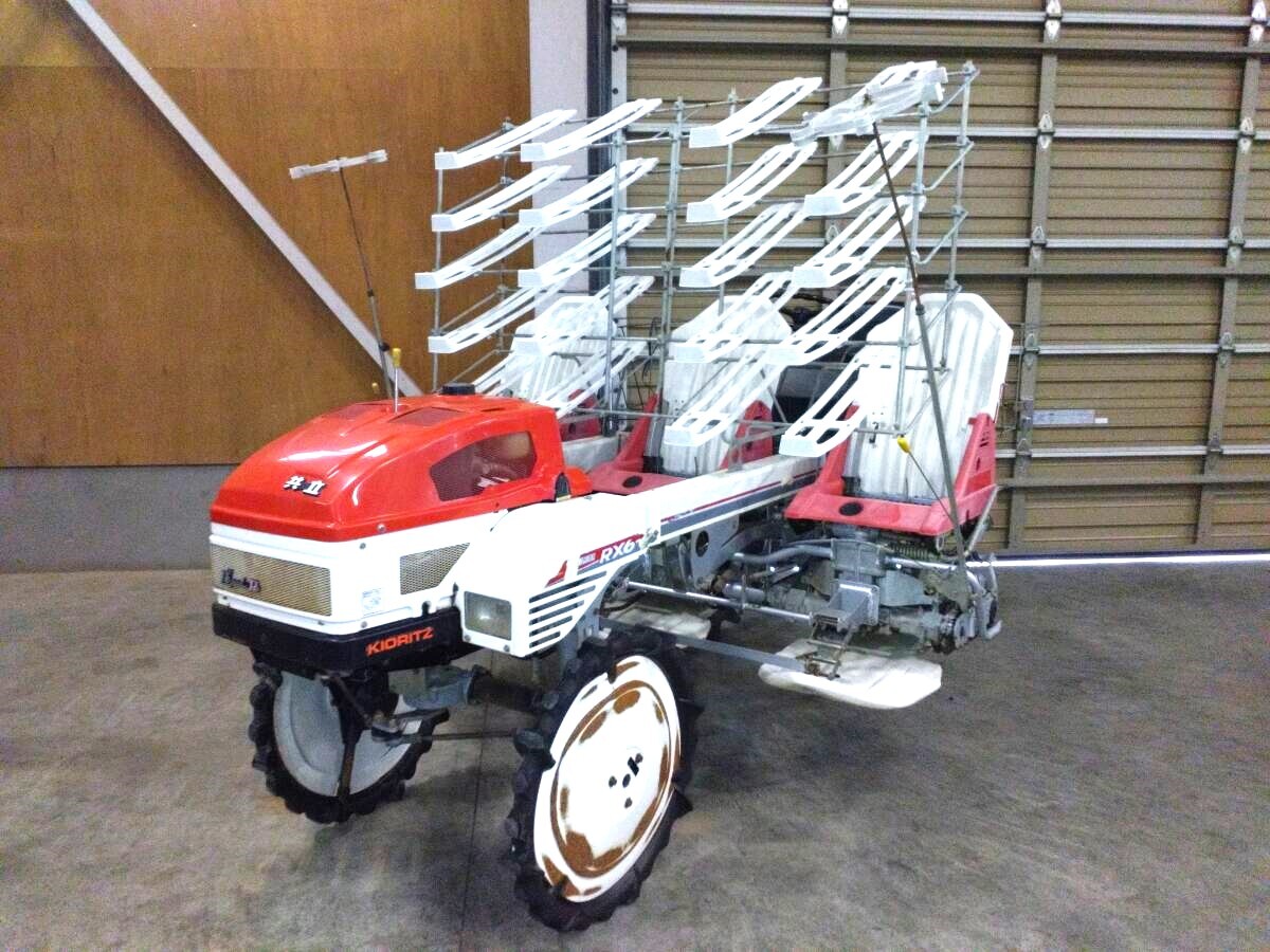 福島 みのる 田植機 RX-6 ６馬力 乗用 ポット式 ガソリンエンジン セルスタート 風(fēng)車マーカー ポット苗 店頭販売 農(nóng)機具市場 二本松 