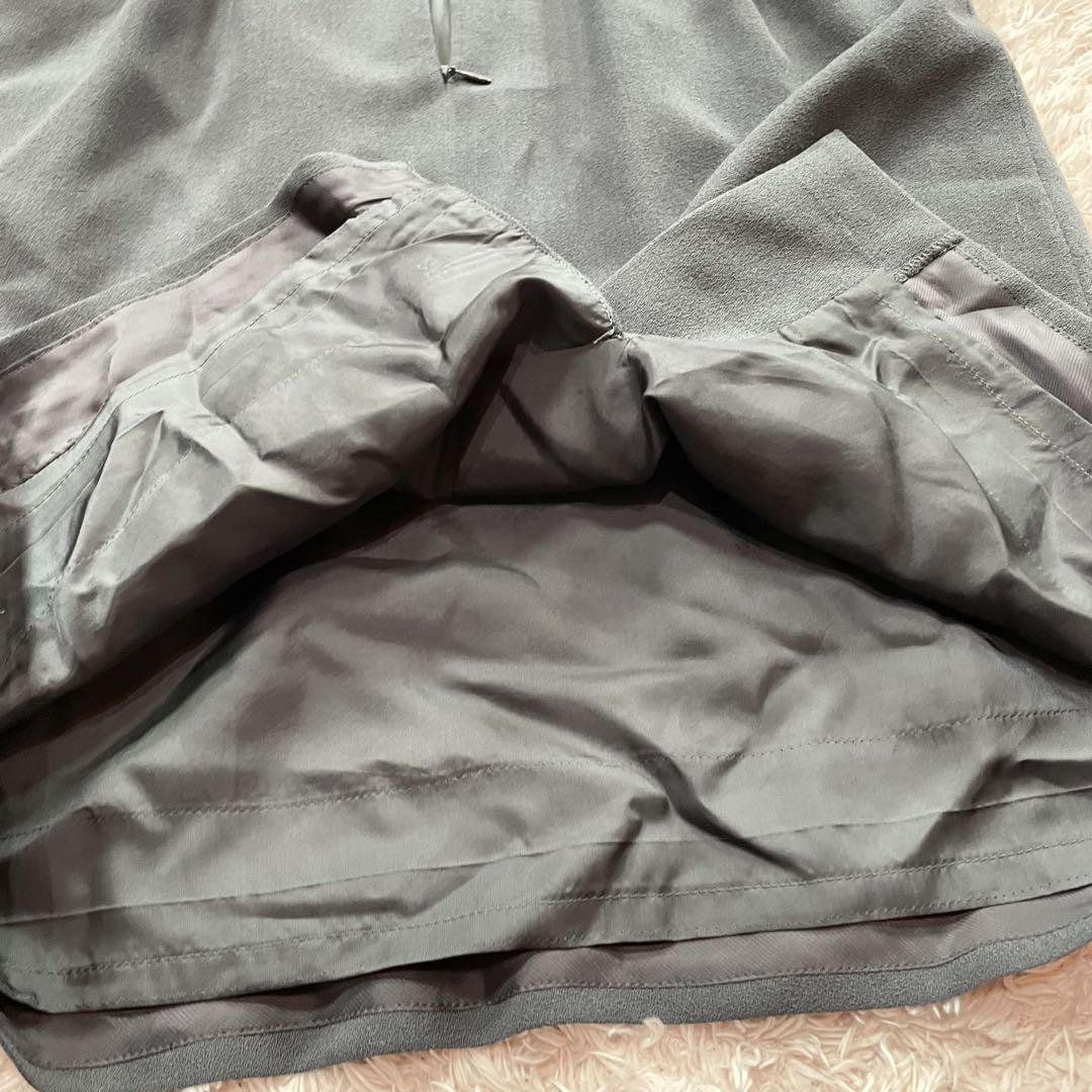 サイズM miss ashida タイトワンピース　ミディ丈　レトロ　グレー_画像9