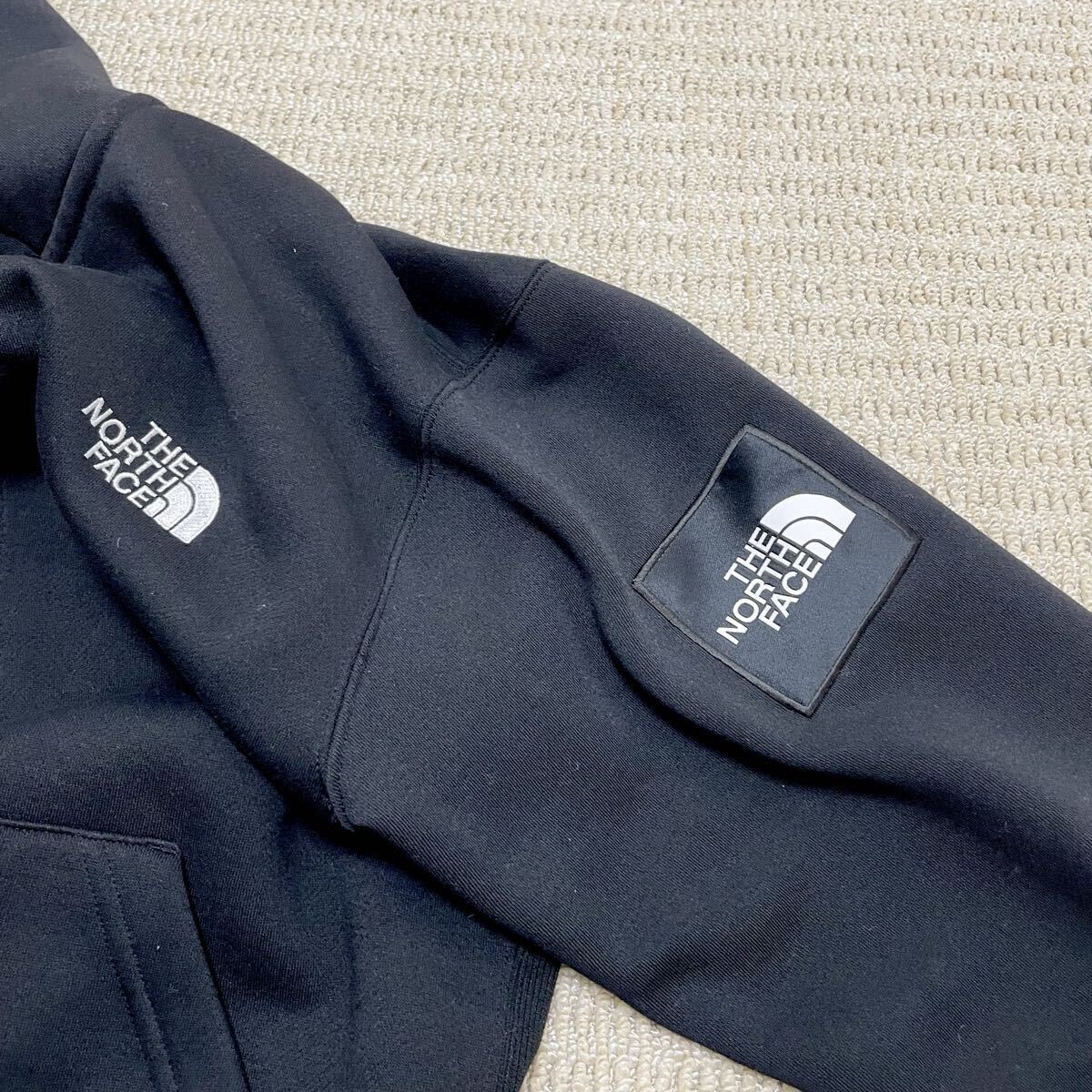 綺麗ノースフェイス 黒 パーカー フロントジップ 長袖_画像7