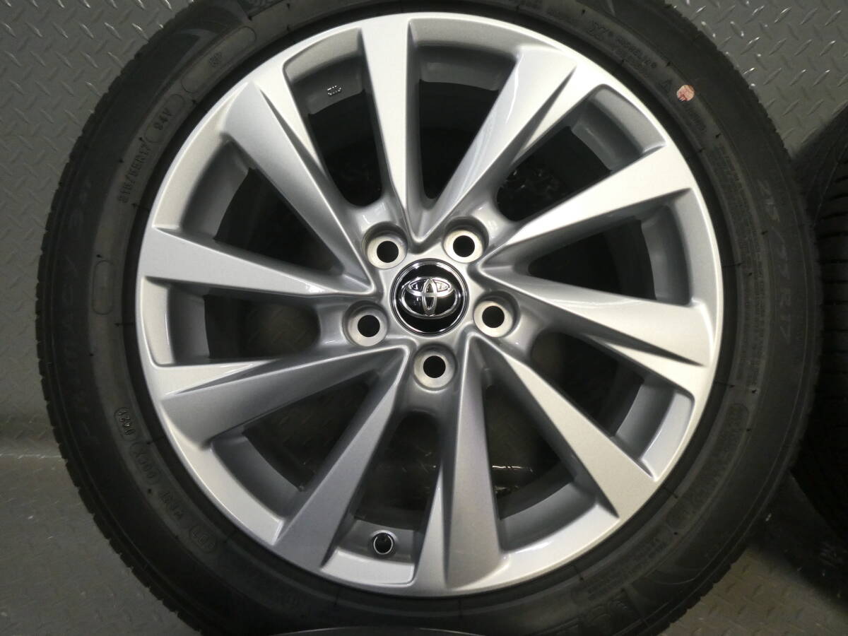 新車外し 極上セット トヨタ 70系 カムリ純正 7.5J-17PCD114.3ET45シルバー+ミシュラン プライマシー3 215/55R17クラウン プリウスα_画像3