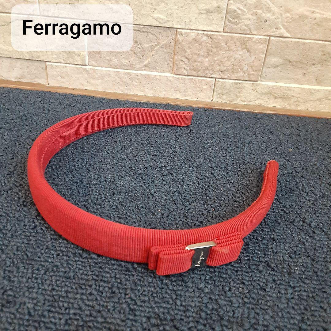 Ferragamo Ferragamo вельвет лента для волос красный лента-ободок 