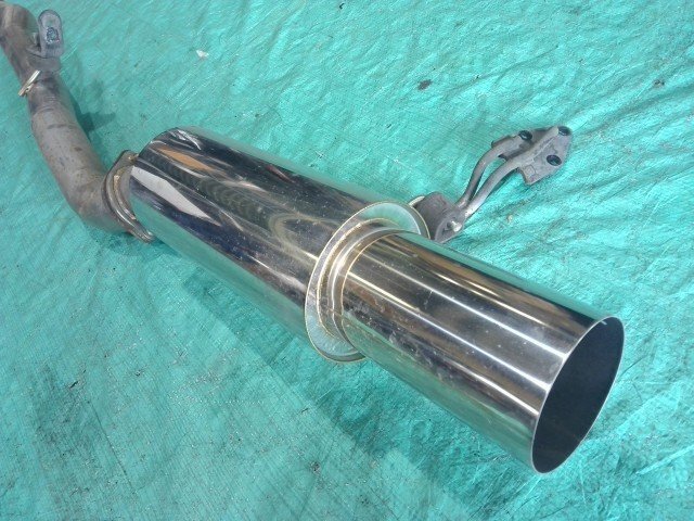 ★個人宅配送不可 社外 メーカー不明 砲弾型 左側(cè)シングル出し リアマフラー 日産 Z33 フェアレディZ VQ35DE