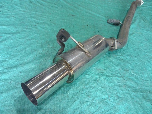 ★個人宅配送不可 社外 メーカー不明 砲弾型 左側(cè)シングル出し リアマフラー 日産 Z33 フェアレディZ VQ35DE