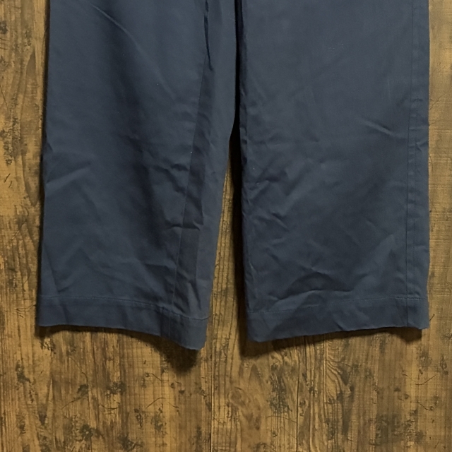 C31◇HUMAN WOMAN | ヒューマンウーマン ワイドパンツ ネイビー レディース Lサイズ 中古品_画像4