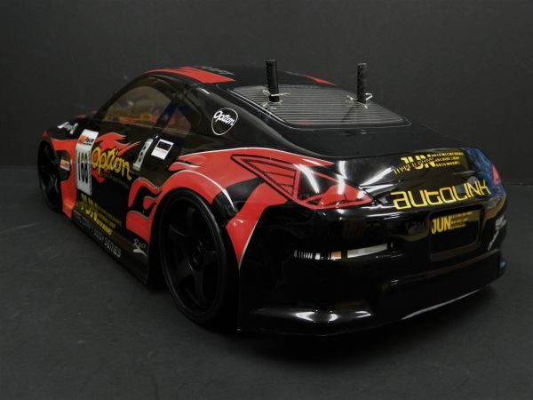 【激安・塗装済み】1/10 ドリフトラジコンカー用 スペアボディー ニッサン Z33 フェアレディーZ タイプ 黒赤_画像4