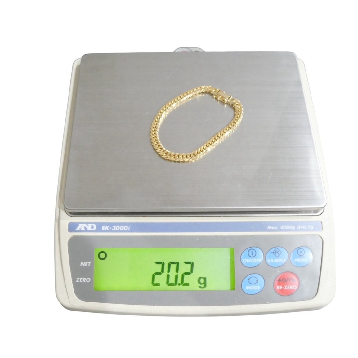 【新品】 喜平ブレスレット K18 18金 750 6面ダブル 20.2g 18cm 6.0mm キヘイ チェーン 金ブレス 造幣局検定マーク 20cm 20g メンズ_画像7