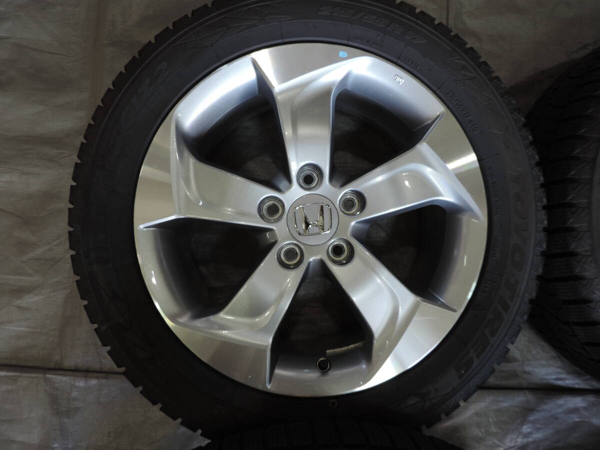 6【中古スタッドレスセット】 ホンダ RU系 ヴェゼル 純正 17インチ 7J+55 5H114.3 トーヨータイヤ GIZ2 215/55R17 22年 4本セット 冬タイヤ_画像5