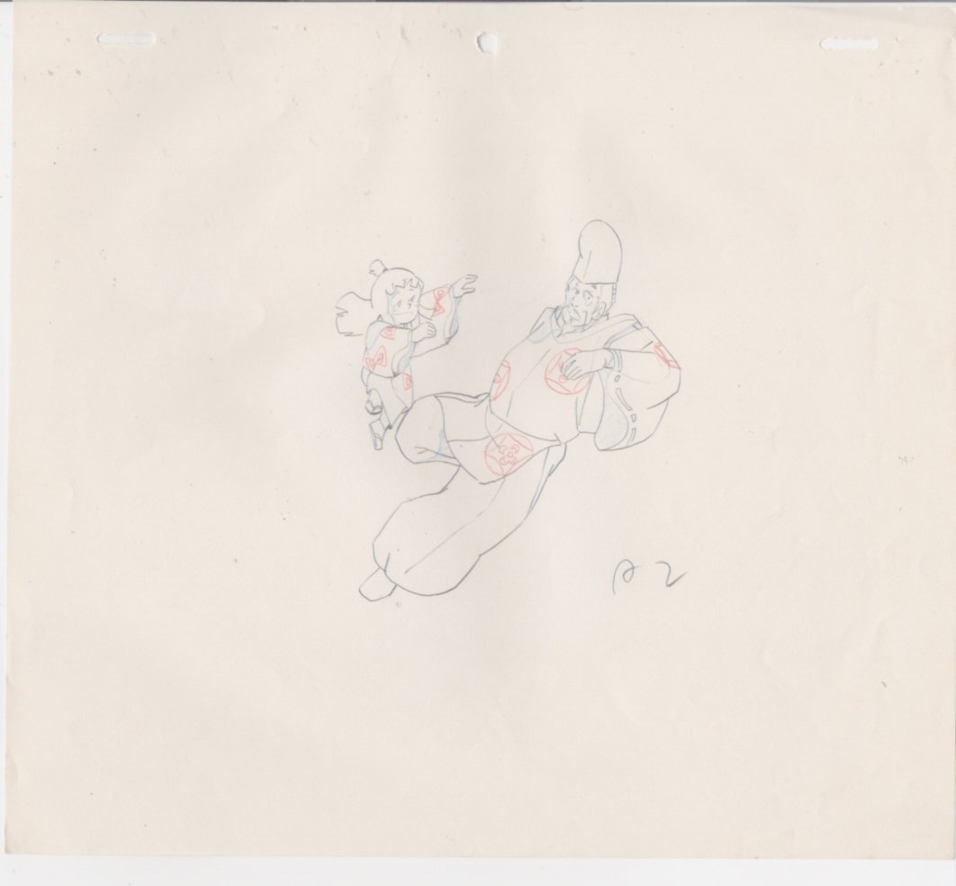 一休さん　原畫(huà)セット　　　?　セル畫(huà)　レイアウト　イラスト　設(shè)定資料　アンティーク