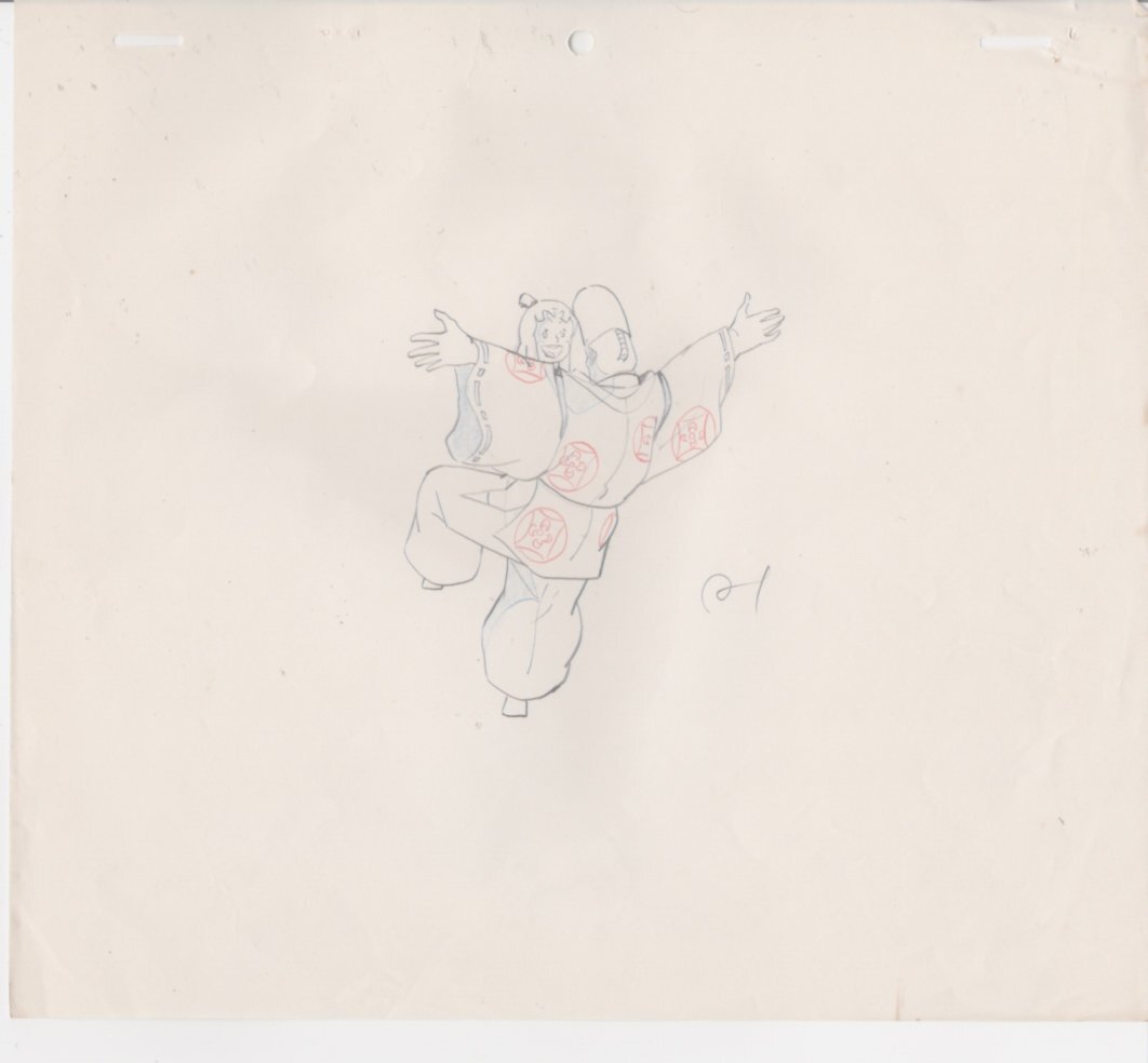 一休さん　原畫(huà)セット　　　?　セル畫(huà)　レイアウト　イラスト　設(shè)定資料　アンティーク