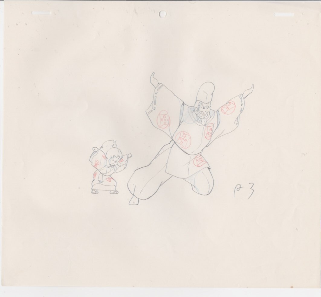 一休さん　原畫(huà)セット　　　?　セル畫(huà)　レイアウト　イラスト　設(shè)定資料　アンティーク