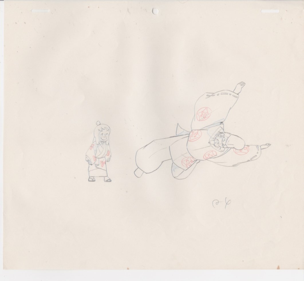 一休さん　原畫(huà)セット　　　?　セル畫(huà)　レイアウト　イラスト　設(shè)定資料　アンティーク