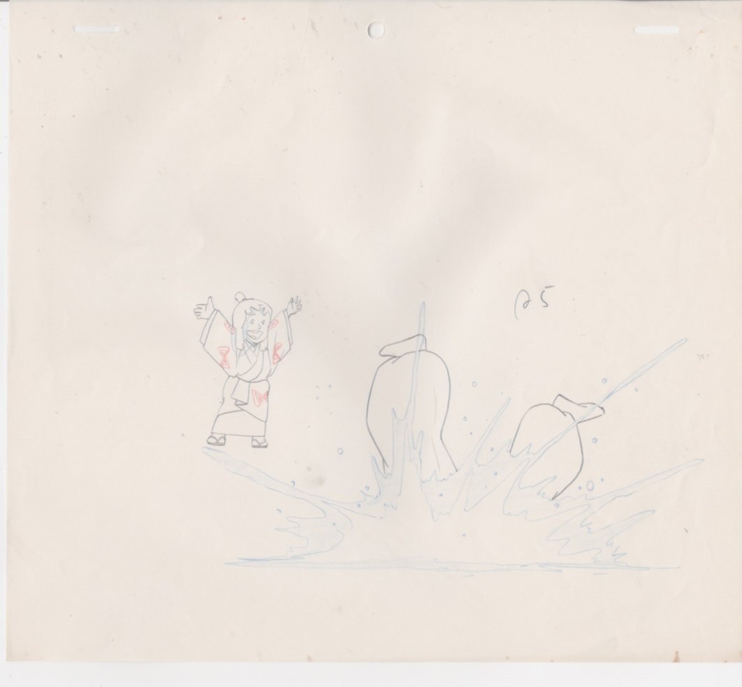 一休さん　原畫(huà)セット　　　?　セル畫(huà)　レイアウト　イラスト　設(shè)定資料　アンティーク