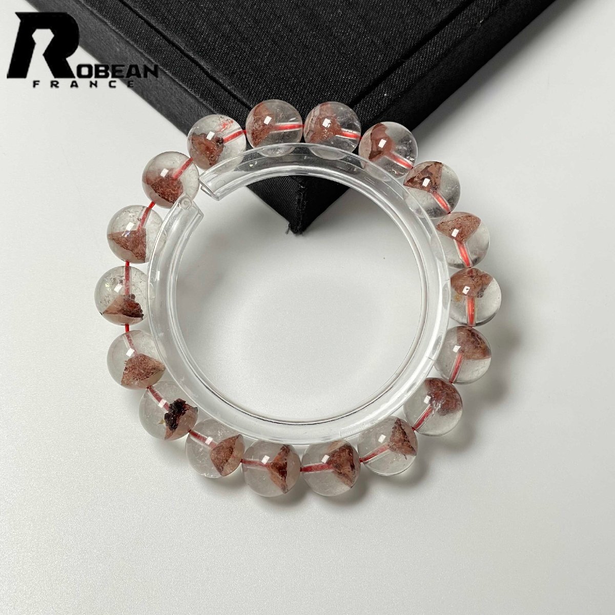逸品 EU制 定価20萬(wàn)円★ROBEAN?金字塔レッドファントム★パワーストーン ブレスレット 天然石 絶賛 お守り ギフト 10.7-11.1mm M0411908