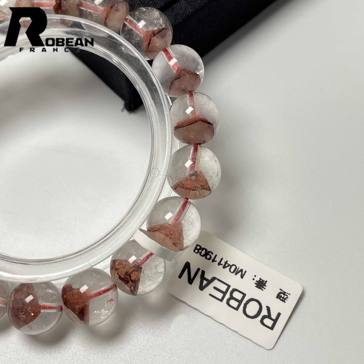 逸品 EU制 定価20萬(wàn)円★ROBEAN?金字塔レッドファントム★パワーストーン ブレスレット 天然石 絶賛 お守り ギフト 10.7-11.1mm M0411908