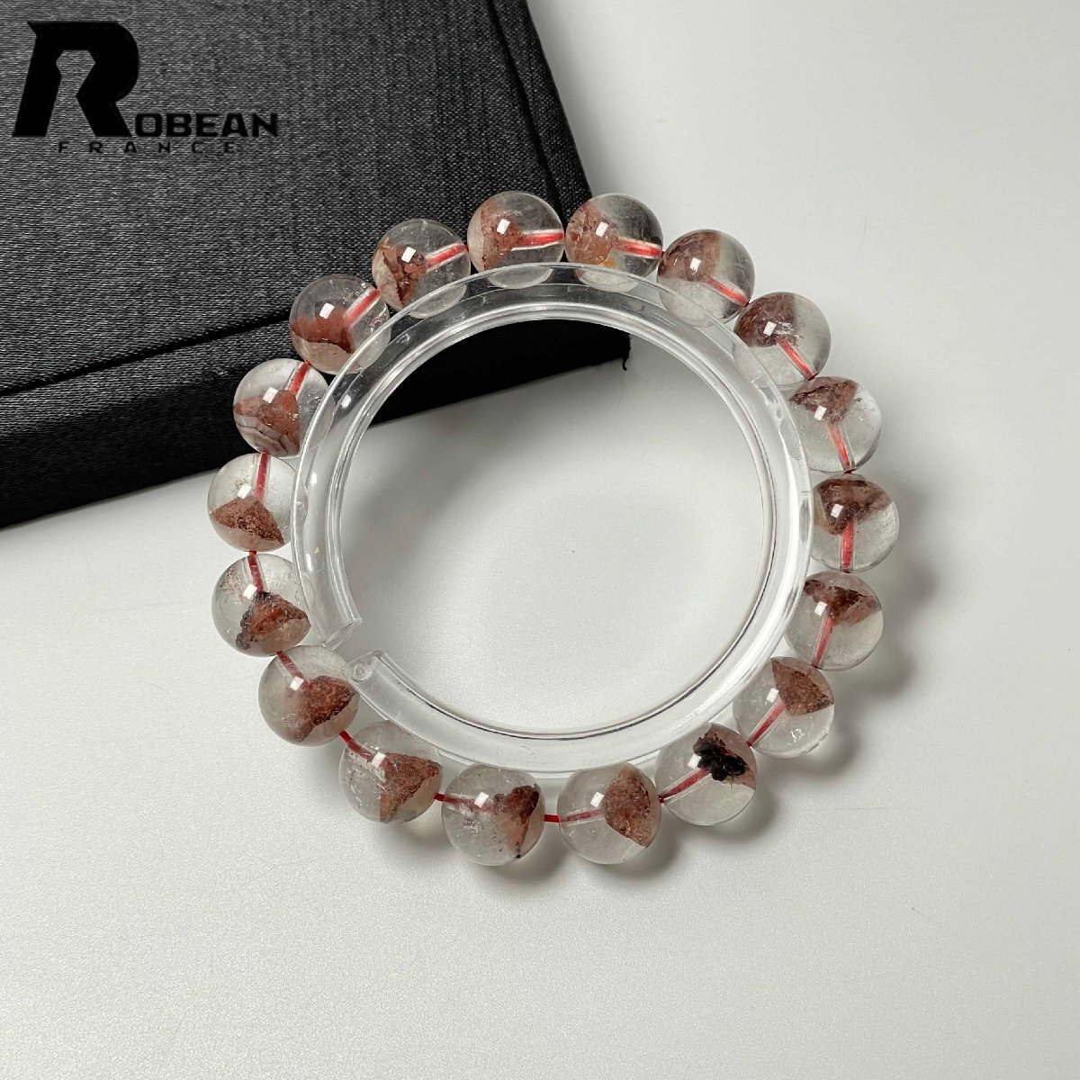 逸品 EU制 定価20萬(wàn)円★ROBEAN?金字塔レッドファントム★パワーストーン ブレスレット 天然石 絶賛 お守り ギフト 10.7-11.1mm M0411908