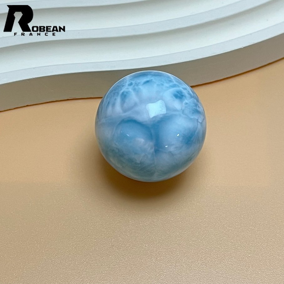 レア EU制 定価28萬円★ROBEAN?ドミニカ共和國産のラリマー★パワーストーン ブレスレット 天然石 ビーズ 1粒 綺麗 26.2mm ML807359