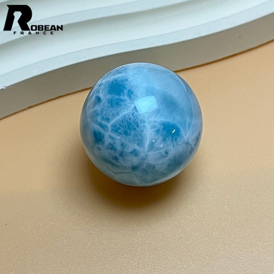 レア EU制 定価28萬円★ROBEAN?ドミニカ共和國産のラリマー★パワーストーン ブレスレット 天然石 ビーズ 1粒 綺麗 26.2mm ML807359
